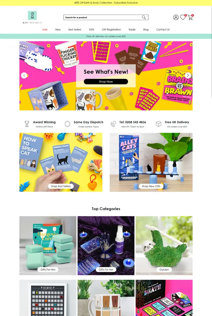 Screenshot of Gift Republic